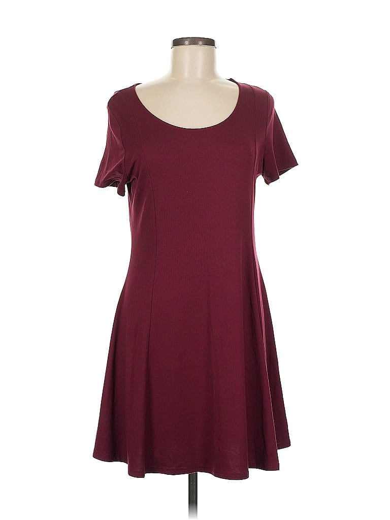 Pre-owned Shiela Rose Casual Dress In Burgundy