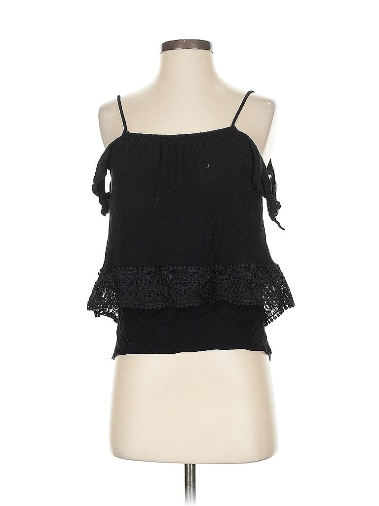 Pre-owned Mi Ami Tank Top Black Strapless Neckline Tops