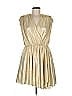 MSGM 100% Polyester Metallic Gold Cocktail Dress Size EU (IT) 44 / US 8 - photo 1