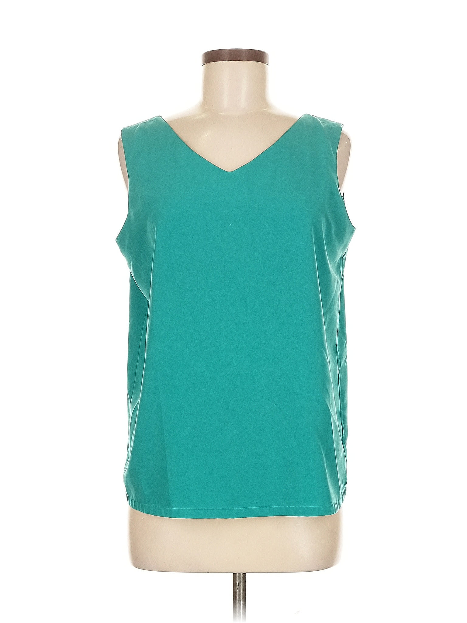 Koret 100% Polyester Teal Sleeveless Blouse Size M