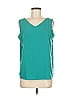 Koret 100% Polyester Teal Sleeveless Blouse Size M