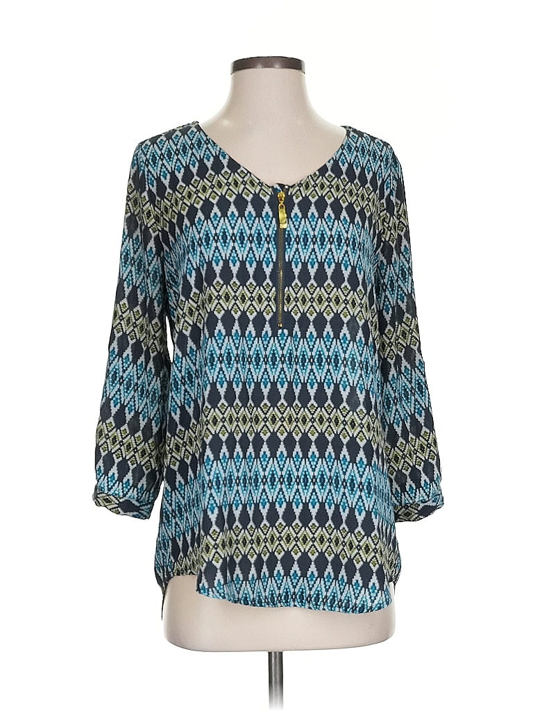 Pre-owned Db Established 1962 3/4 Sleeve Blouse In Blue