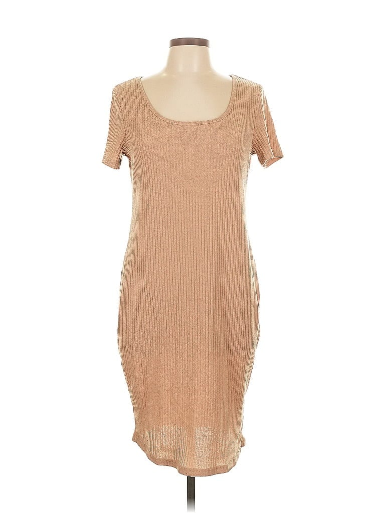 Pre-owned Unbranded Casual Dress In Brown