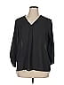 Moon Orchid 100% Polyester Black 3/4 Sleeve Blouse Size XL - photo 1