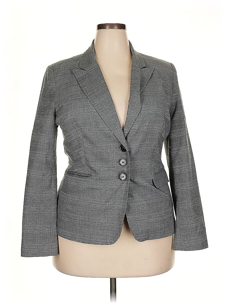 Pre-owned Assorted Brands Blazer Jacket In Gray