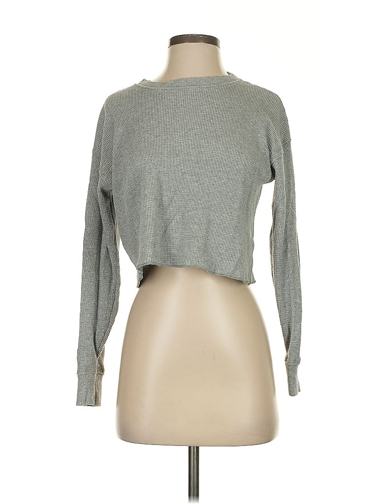 Pre-owned Tna Long Sleeve T-shirt In Gray