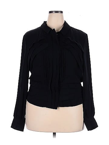 Zac Posen Long Sleeve Silk Top (view 1)