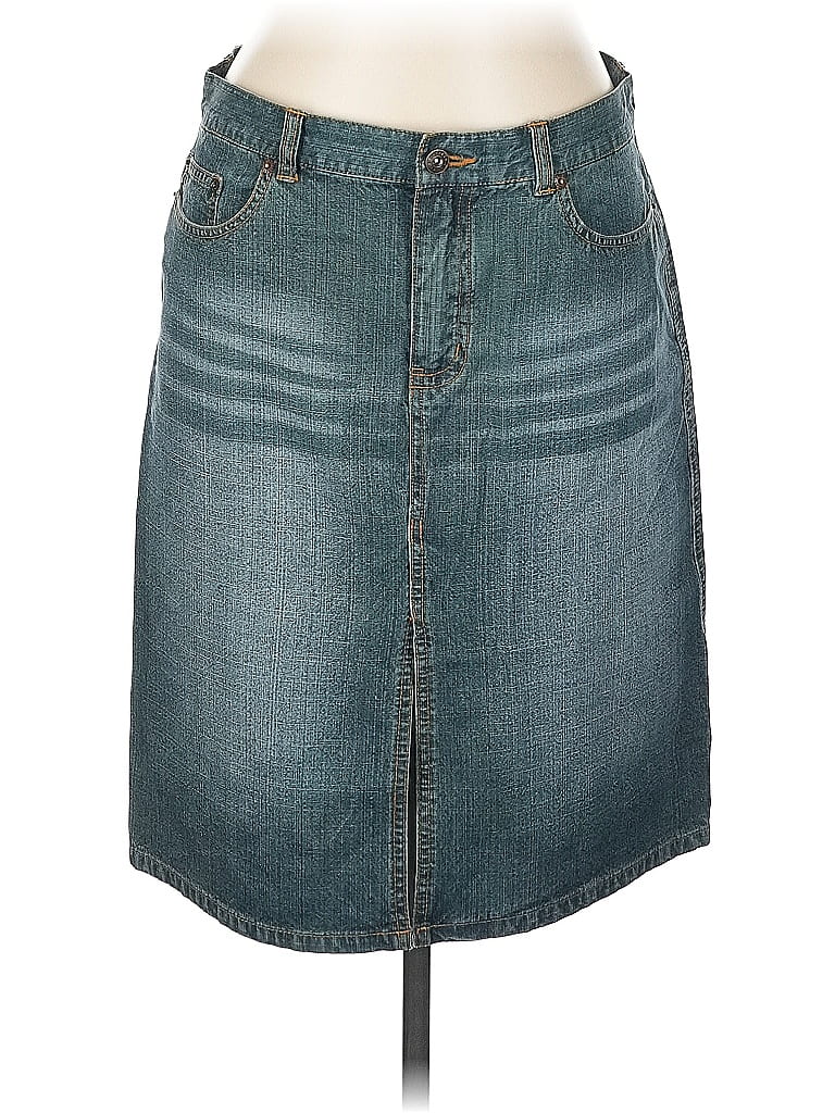 Pre-owned Express Jeans Denim Skirt In Blue