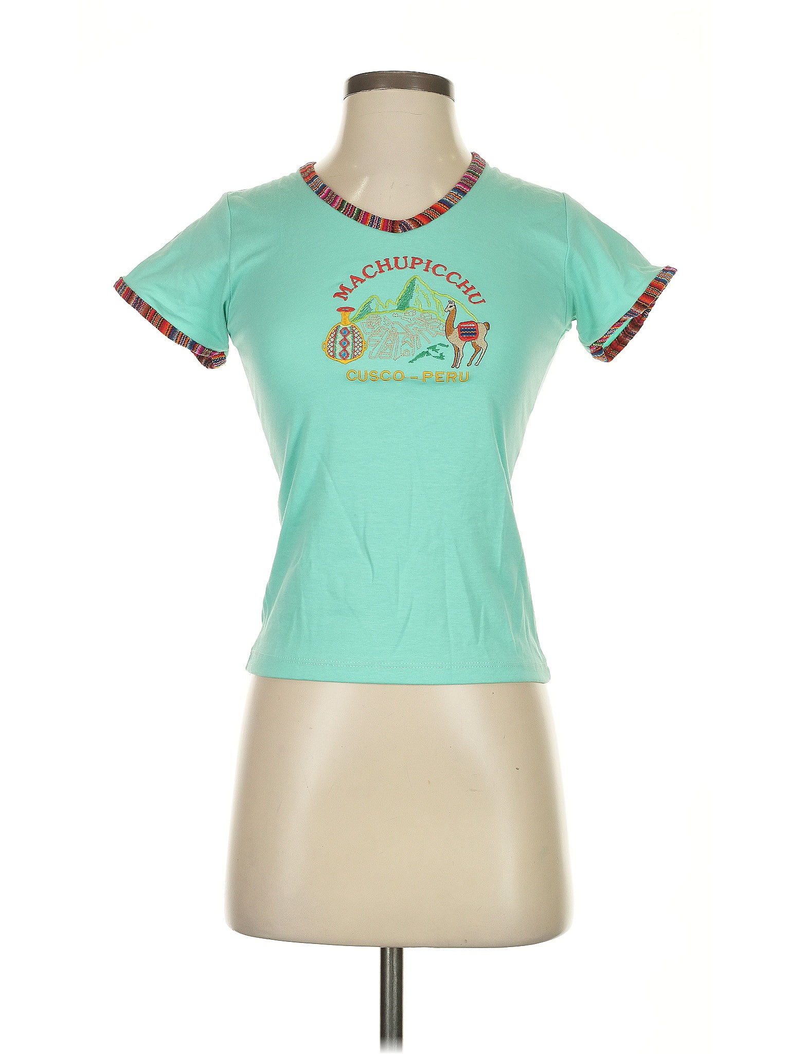 Assorted Brands Teal Green Short Sleeve T-Shirt Size S