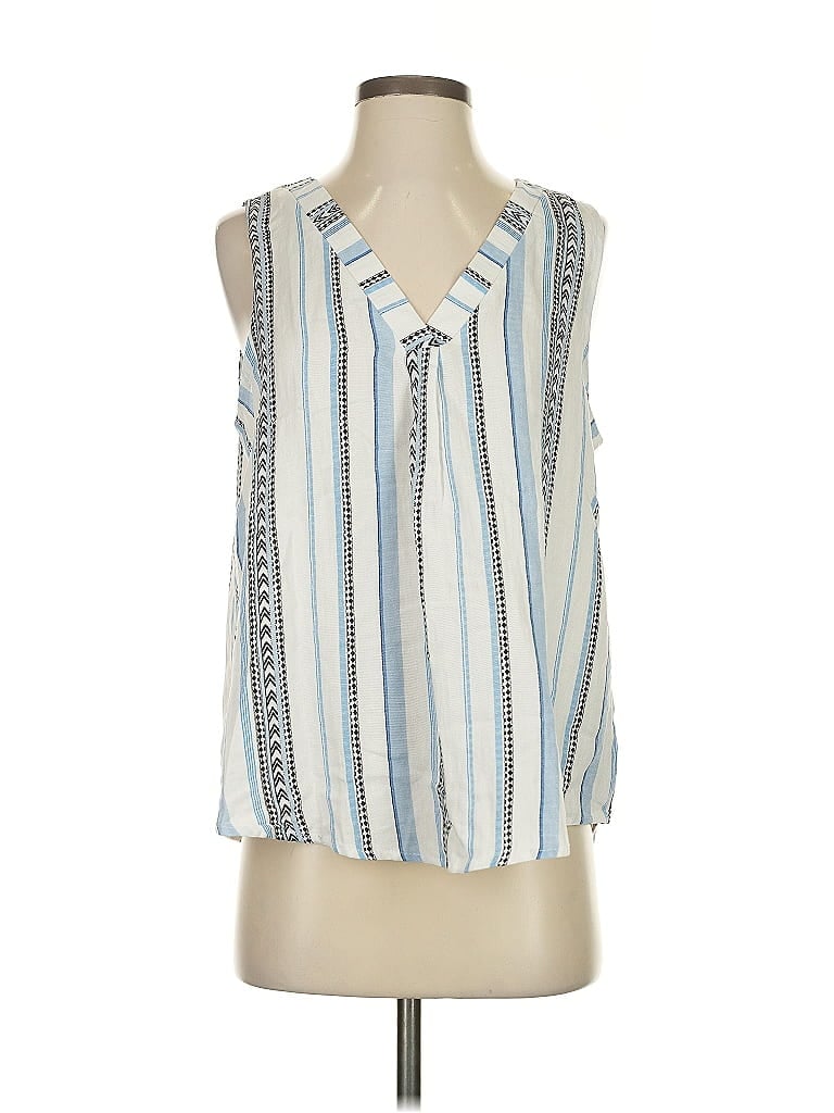 Pre-owned Mine Sleeveless Blouse In Blue