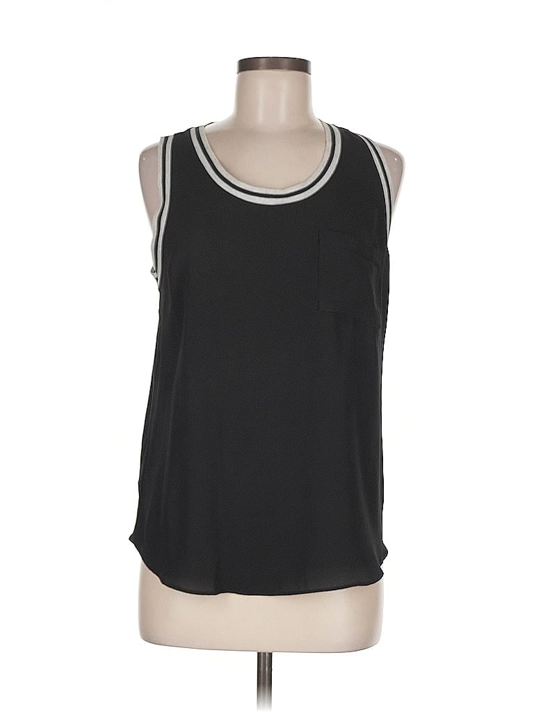 Pre-owned Ann Taylor Loft Sleeveless Top Black Scoop Neck Tops