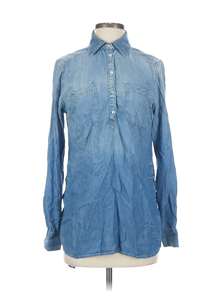 SOHO Pre-owned Long Sleeve Button Down Shirt In Blue