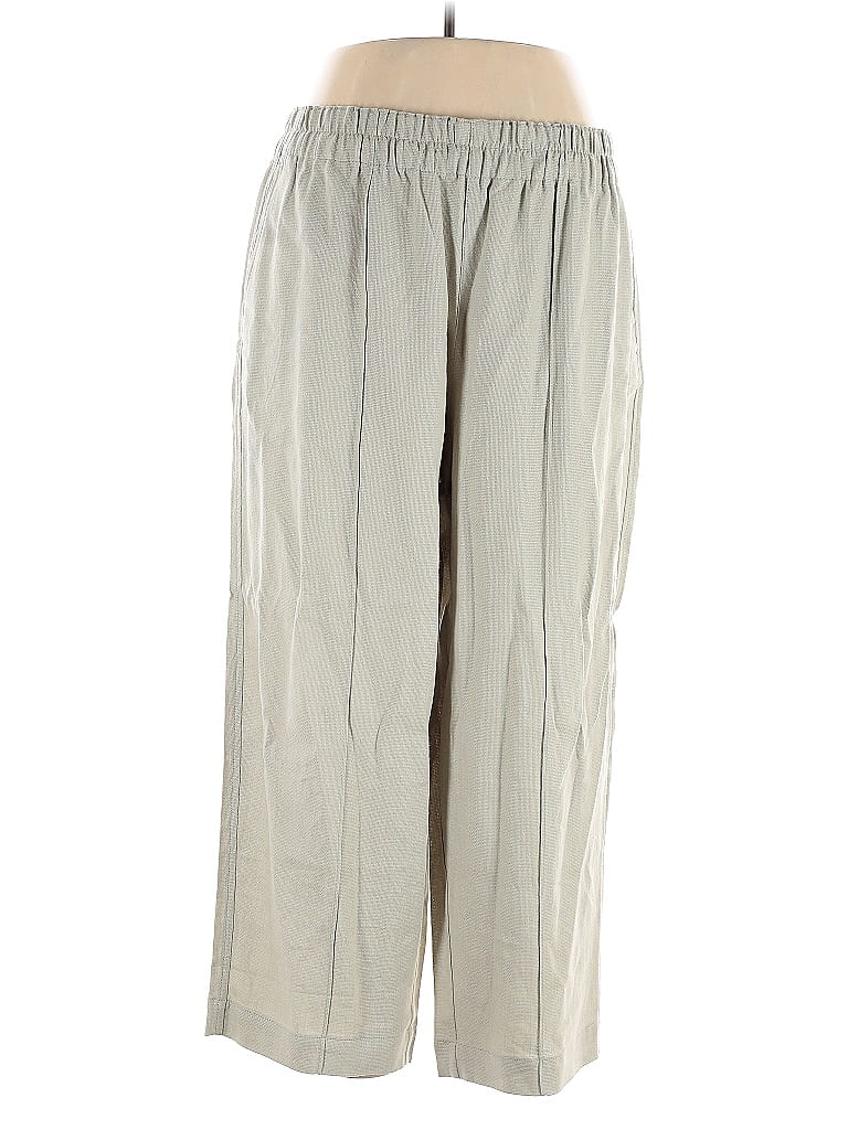 DEFECT GRACE LINEN PANTS IN SADDLE BROWN main image 1