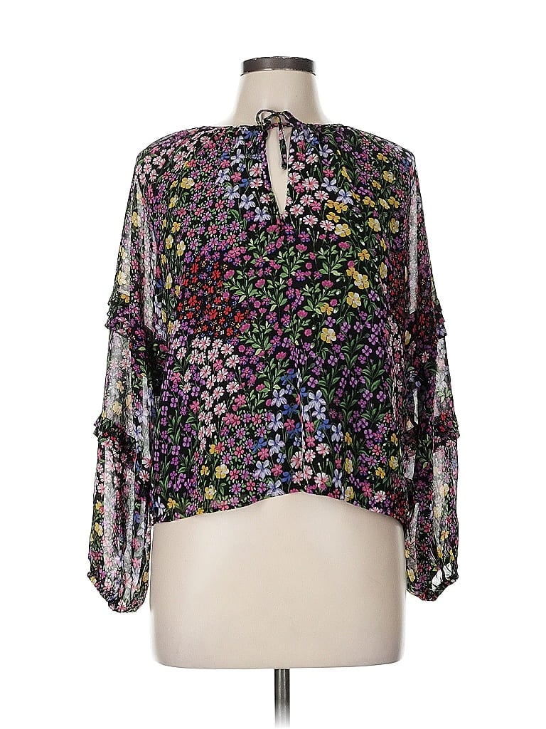 Pre-owned 1.state 3/4 Sleeve Blouse In Purple