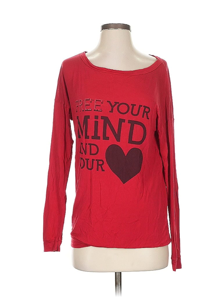 Pre-owned Assorted Brands Long Sleeve T-shirt In Red