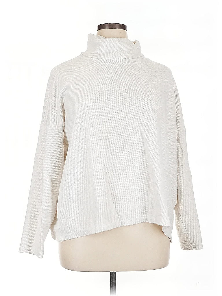 Pre-owned Aerie Turtleneck Sweater In White