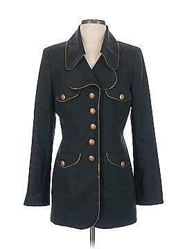 Oscar by Oscar De La Renta Black Faux Leather Jacket Size L