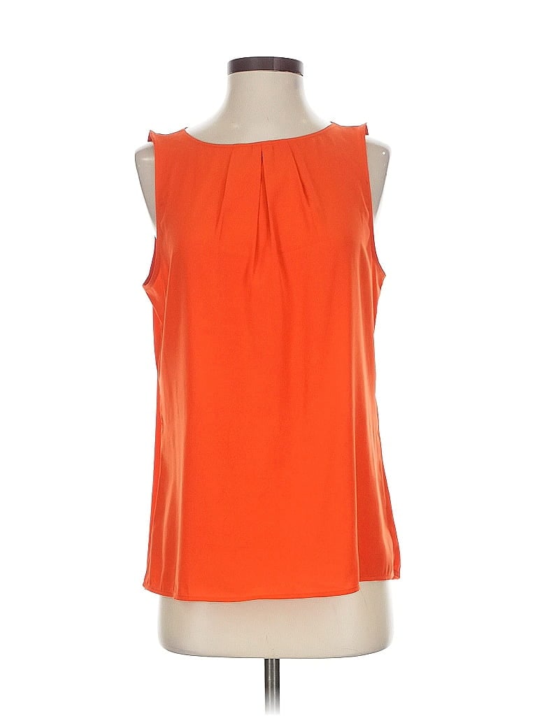 Pre-owned Halogen Sleeveless Blouse In Orange