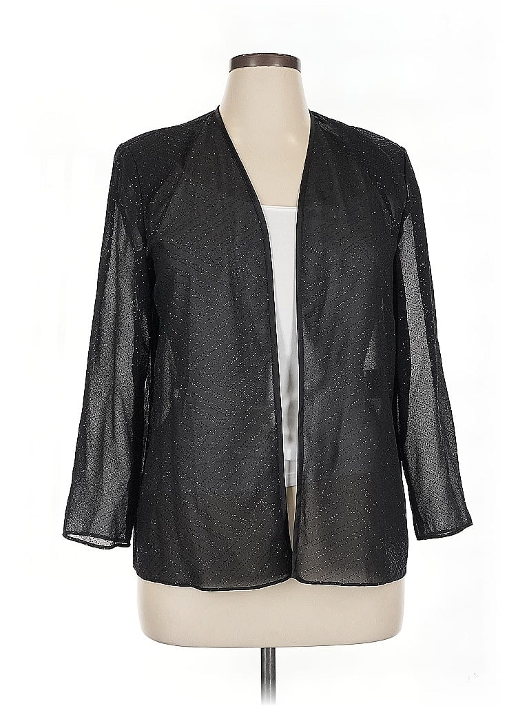 R&M Richards 100% Polyester Black Blazer Size 14 - photo 1