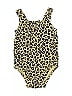 Old Navy Animal Print Gold One Piece Swimsuit Size 3-6 mo - photo 2