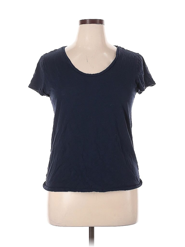 Pre-owned Ann Taylor Loft Outlet Short Sleeve T-shirt In Blue
