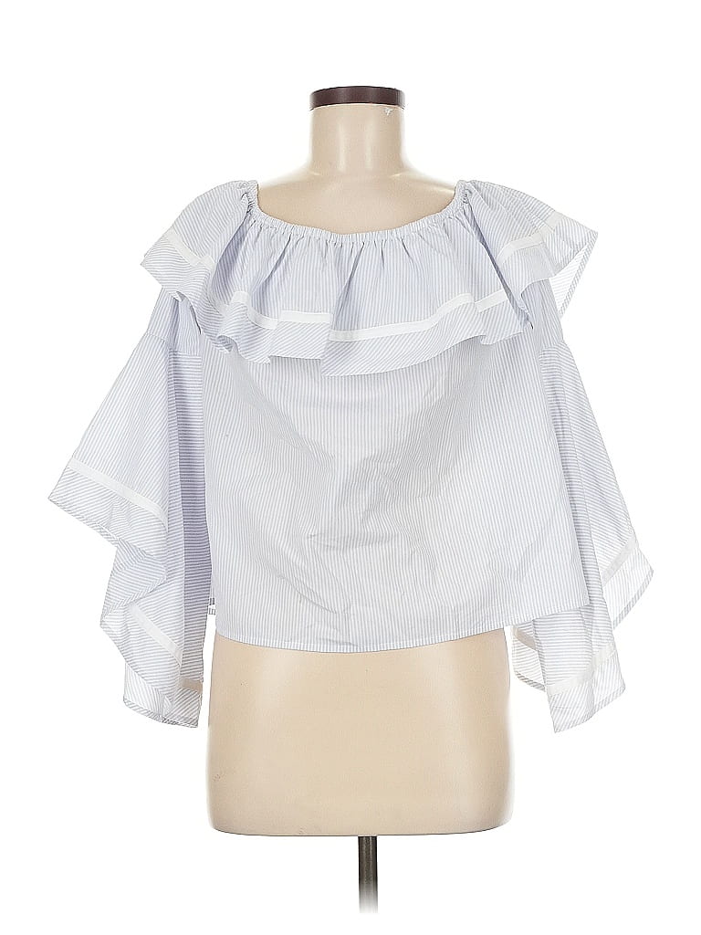 Pre-owned Rebecca Minkoff Long Sleeve Blouse In White