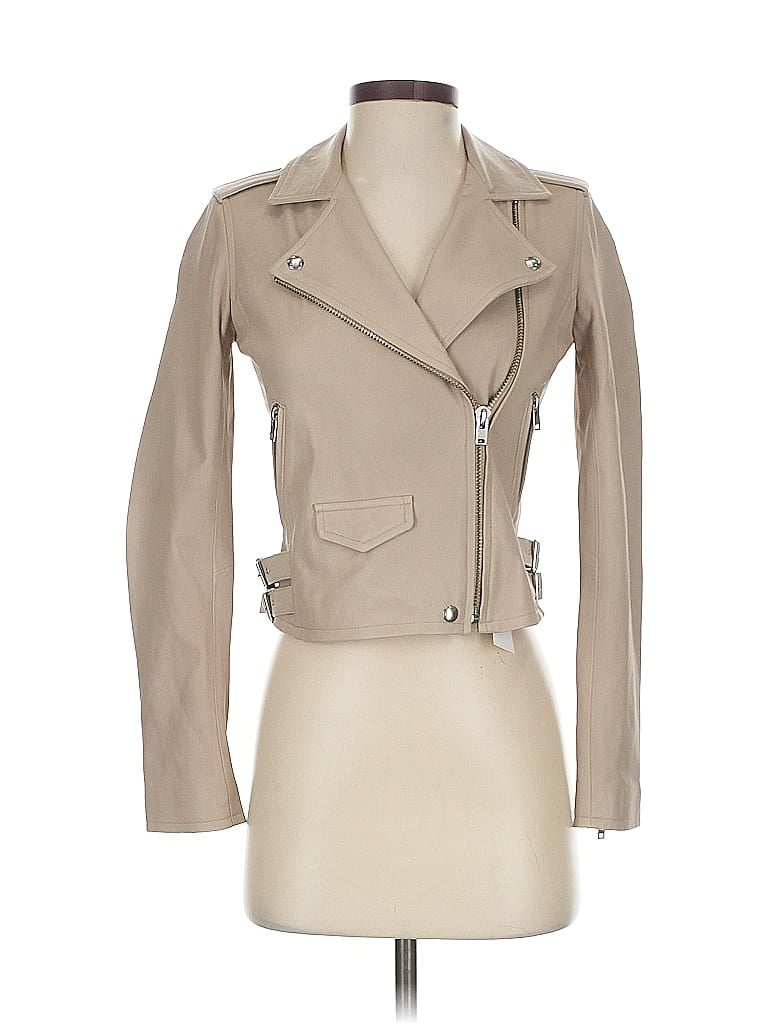 IRO Pre-owned Leather Jacket In Brown