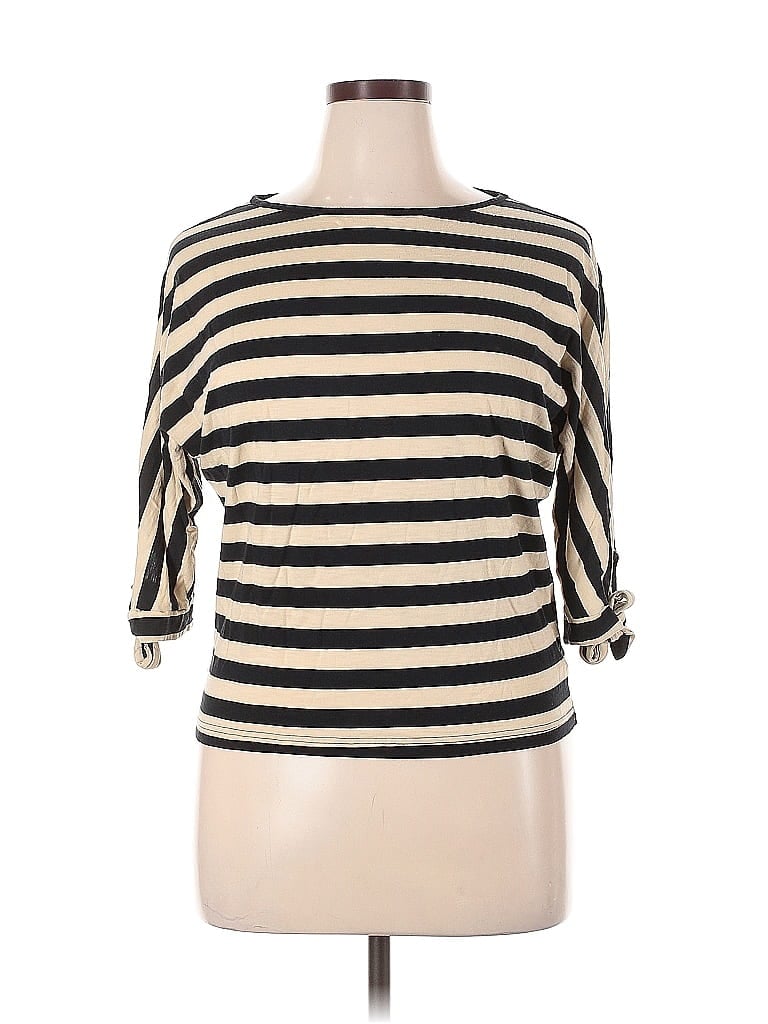 Pre-owned Chaps 3/4 Sleeve T-shirt In Gold