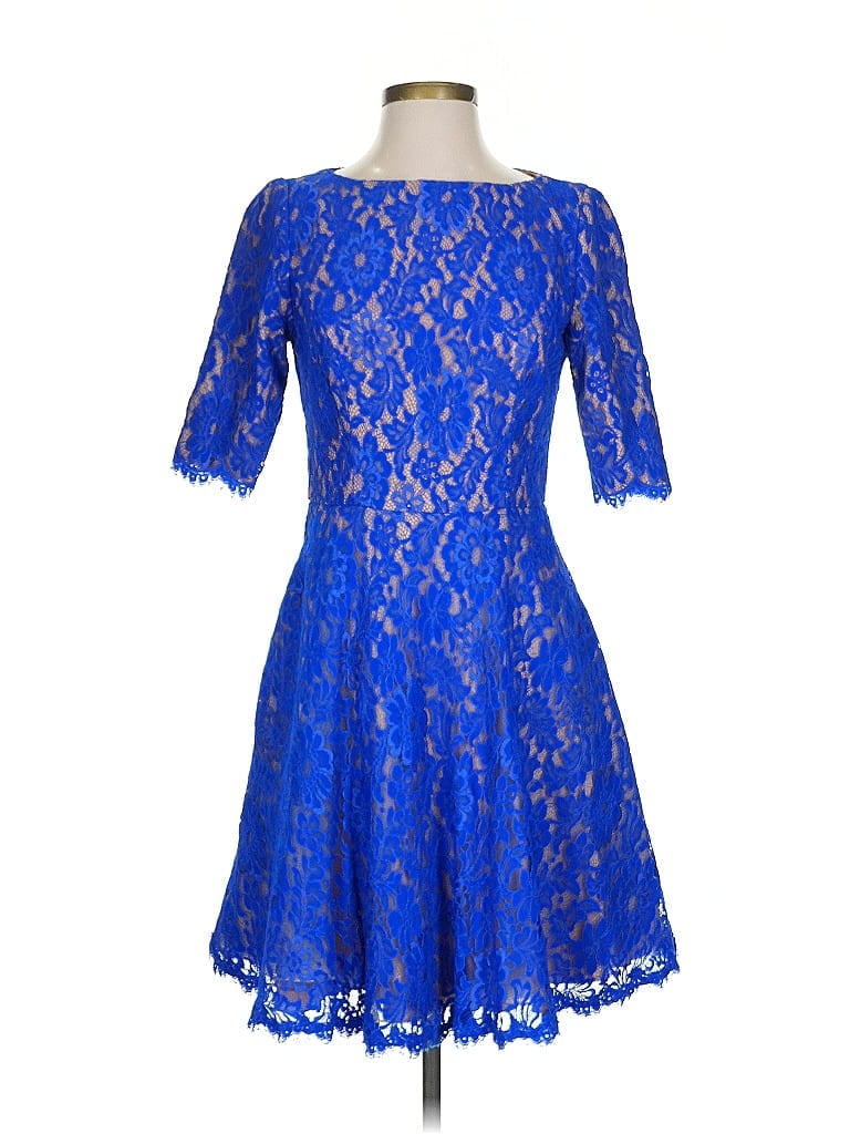 ML Monique Lhuillier Blue Cocktail Dress Size 4 - photo 1