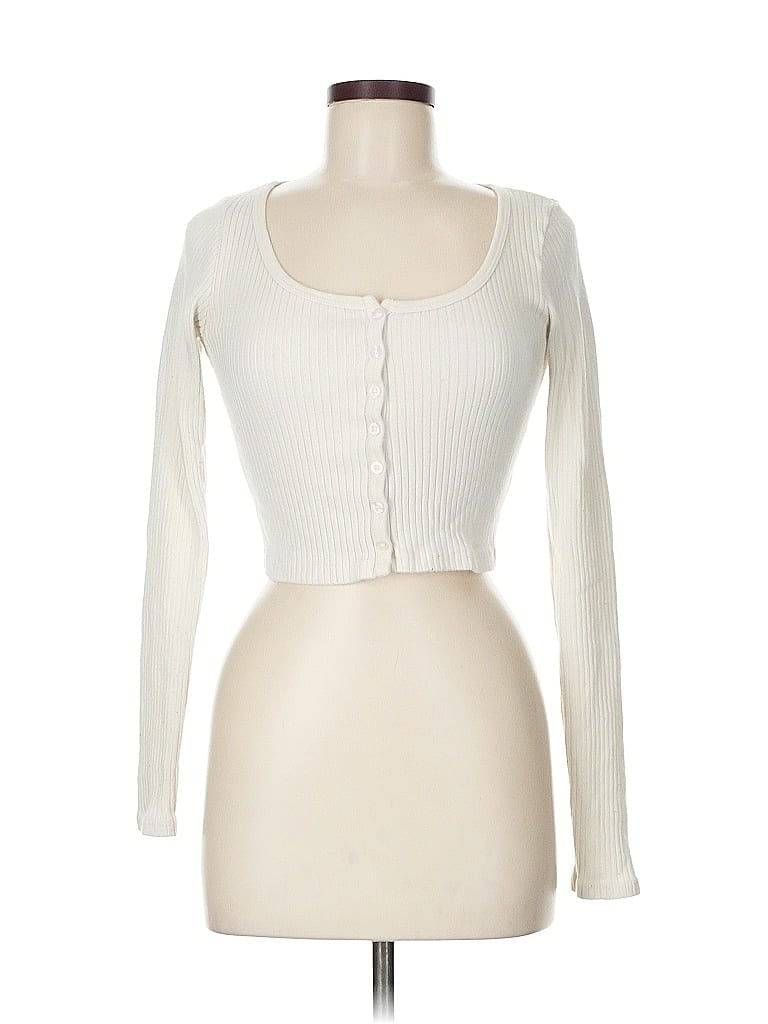 Pre-owned Brandy Melville Long Sleeve T-shirt In White