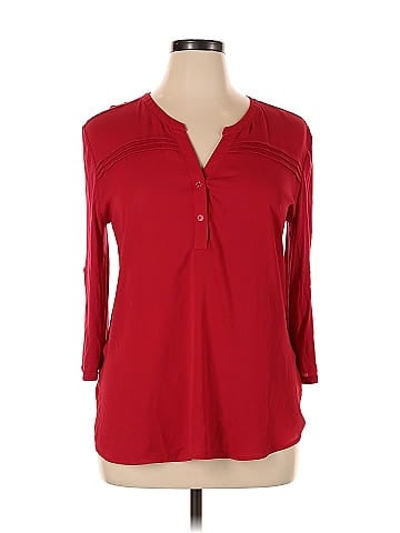 Soho JEANS NEW YORK & COMPANY 3/4 Sleeve Blouse (view 1)