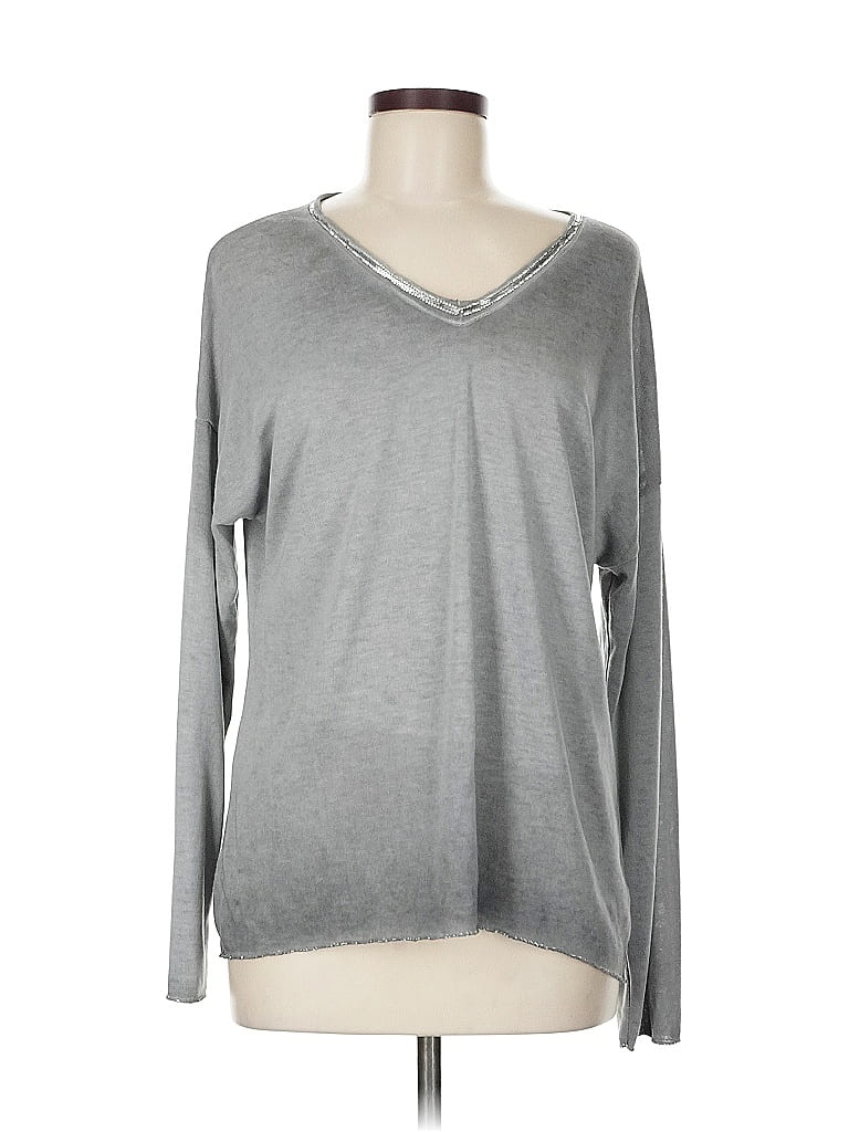 Pre-owned New Collection Long Sleeve T-shirt In Gray