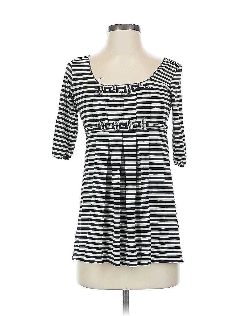 Pre-owned Max Studio 3/4 Sleeve Top Gray Square Neckline Tops