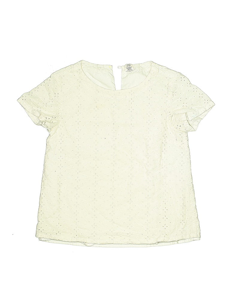 Click to view more detailed imagery on our partner's website Pre-owned Crewcuts Outlet Kids' Short Sleeve Blouse In White