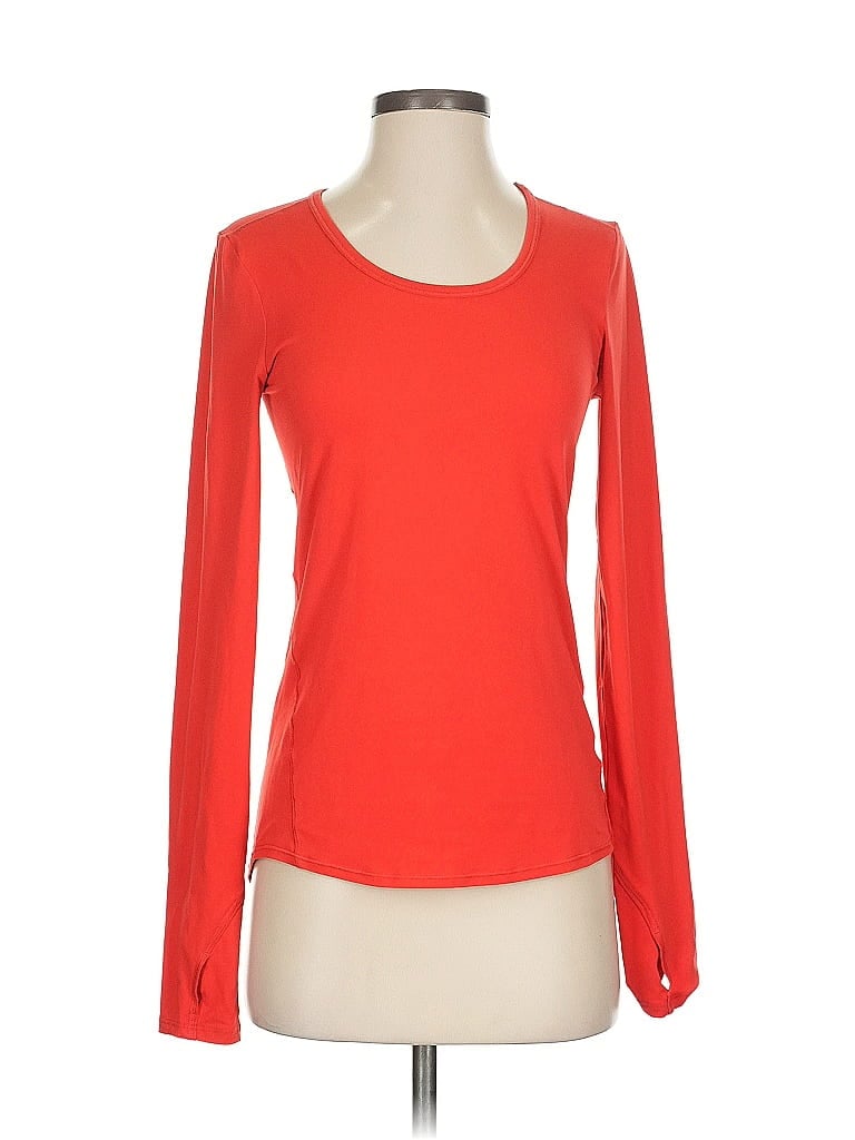 Pre-owned Athleta Long Sleeve T-shirt In Red