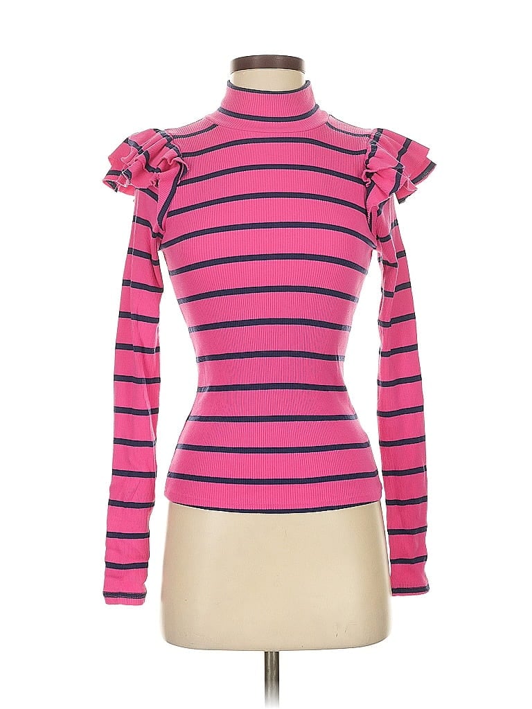 T.LA Pre-owned Long Sleeve Top Pink Turtleneck Tops