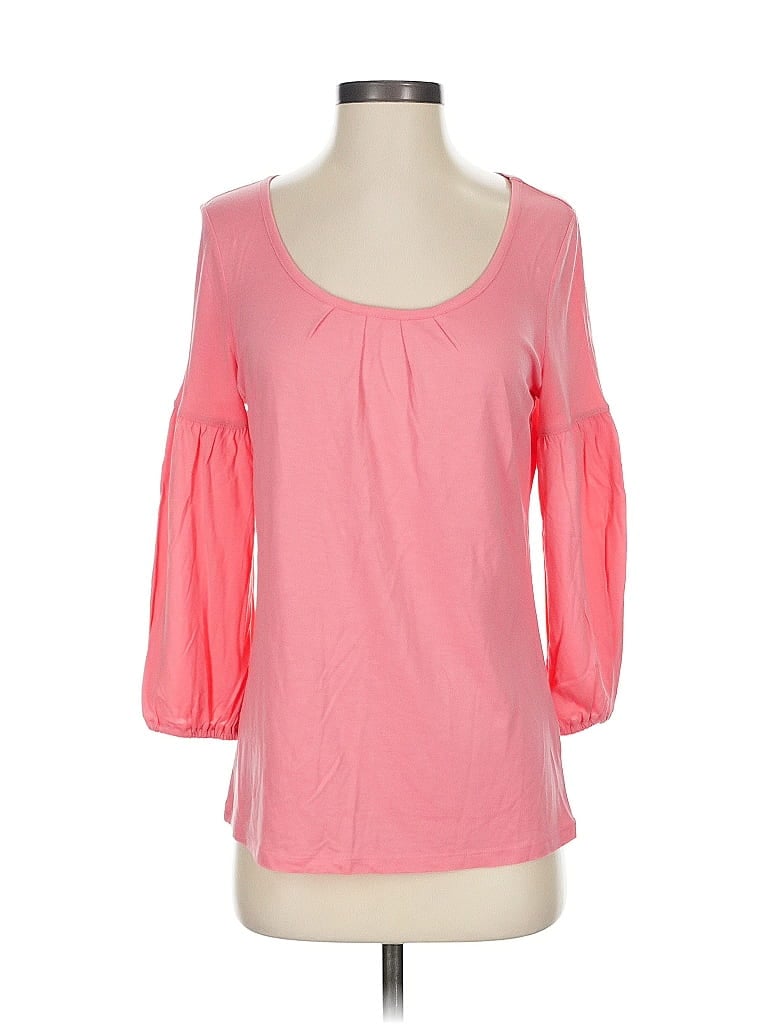 Pre-owned Talbots 3/4 Sleeve T-shirt In Pink
