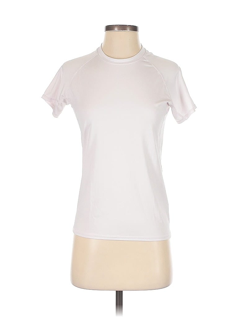 Pre-owned Unbranded Active T-shirt In White