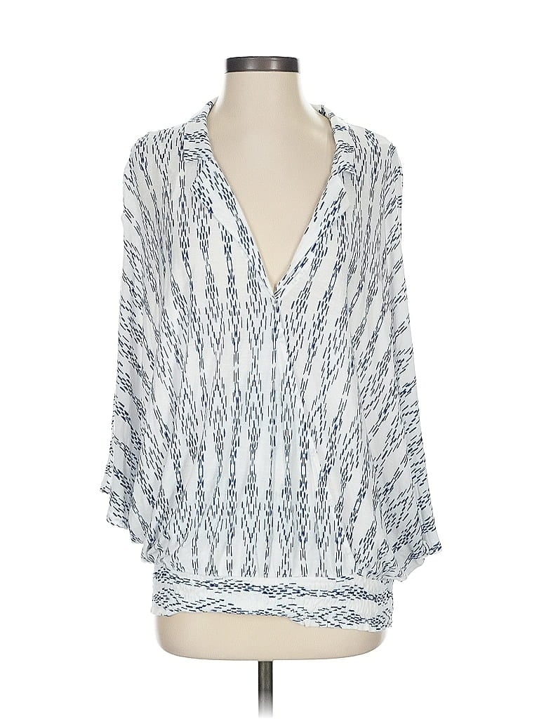 Postmark From Anthropologie 3/4 Sleeve Blouse In White