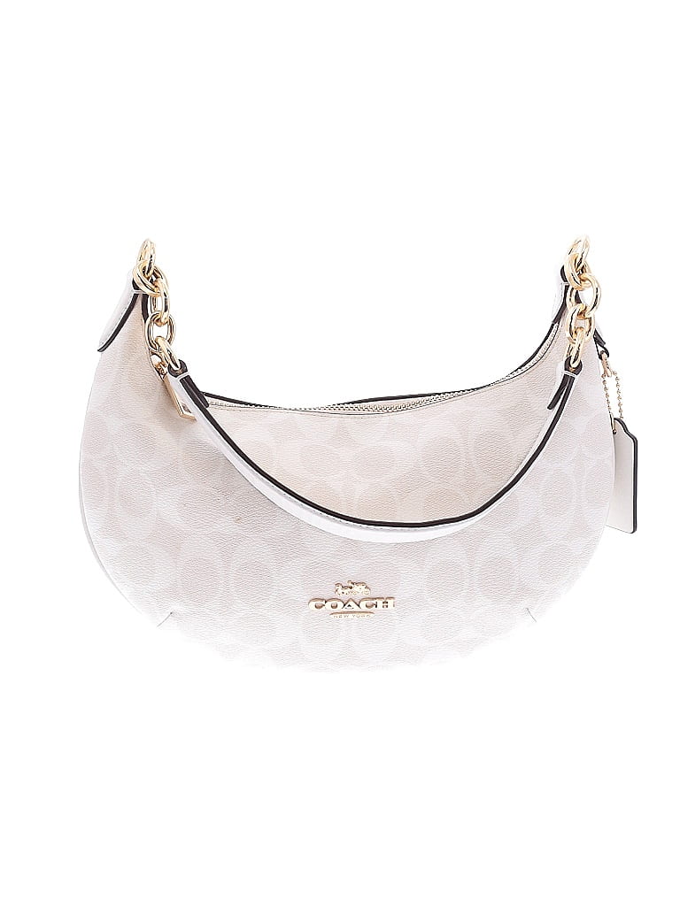 Coach Factory White Leather Shoulder Bag One size