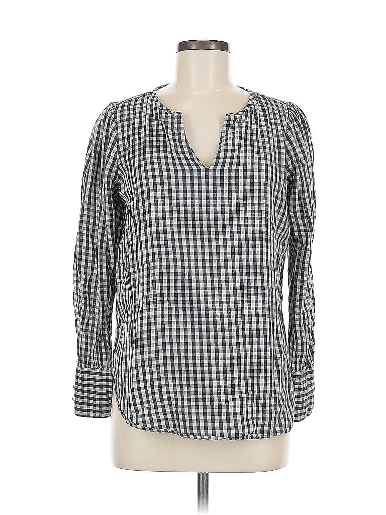 Pre-owned Ann Taylor Loft 3/4 Sleeve Blouse In Gray