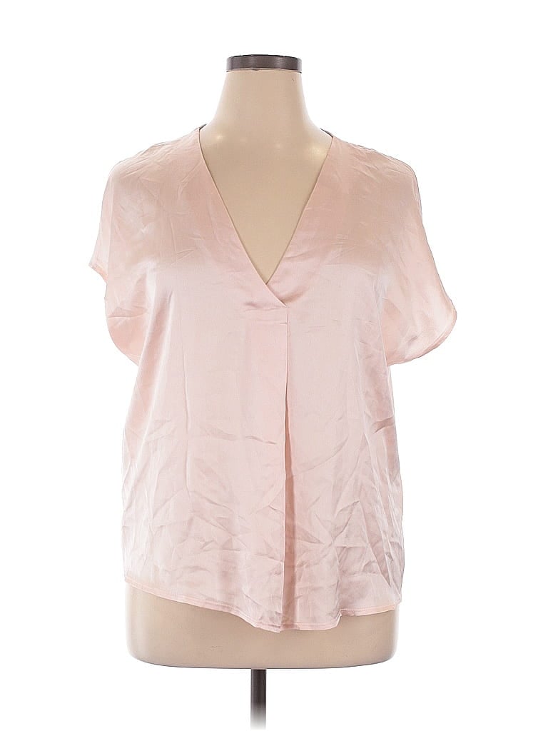 Pre-owned Mng Short Sleeve Blouse In Pink