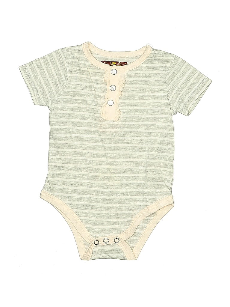 7 FOR ALL MANKIND Pre-owned Babies' Short Sleeve Onesie In Green