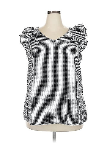 Unbranded 100% Polyester Silver Short Sleeve T-Shirt Size 2X