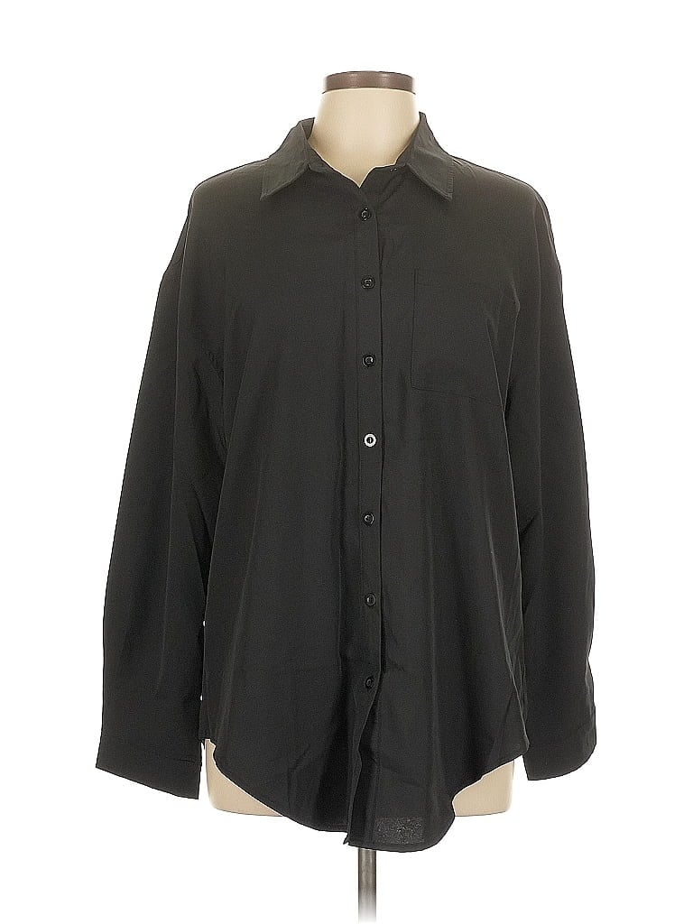 Pre-owned Hotouch Long Sleeve Blouse In Black