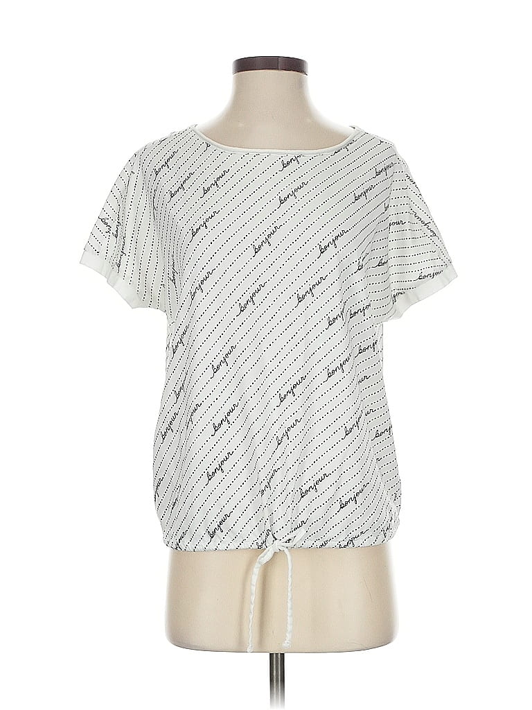 Pre-owned Maeve By Anthropologie Short Sleeve T-shirt In Silver