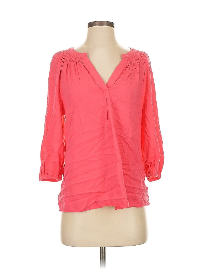 Pre-owned Crown & Ivy 3/4 Sleeve Blouse In Pink