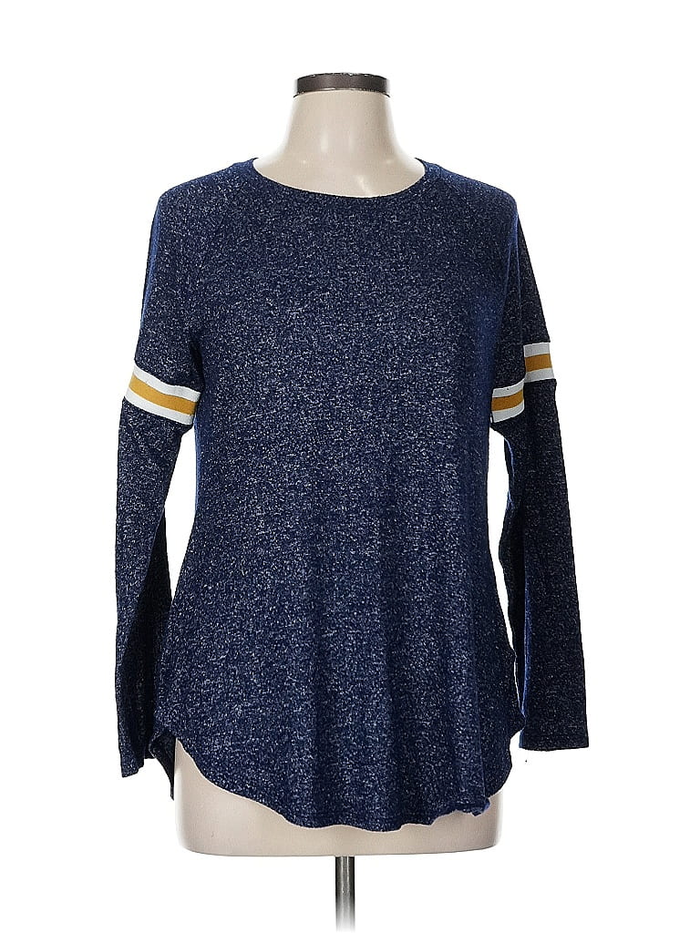 Click to view more detailed imagery on our partner's website Pre-owned 24/7 Maurices Long Sleeve Top Blue Crew Neck Tops