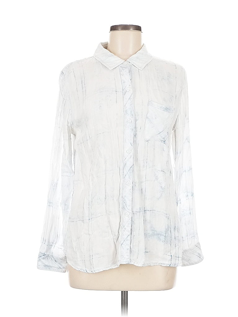 Pre-owned Rails Long Sleeve Blouse In White