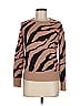 White + Warren 100% Cashmere Animal Print Brown Cashmere Pullover Sweater Size M - photo 1